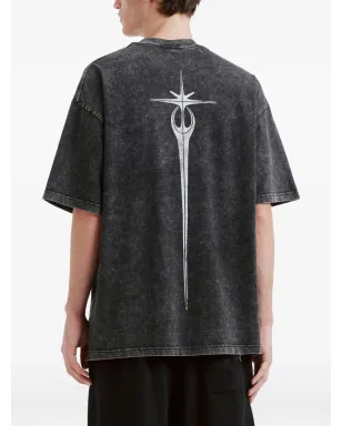 FIVE CM グラフィックディテール クルーネック コットンTシャツ - サムネイル4