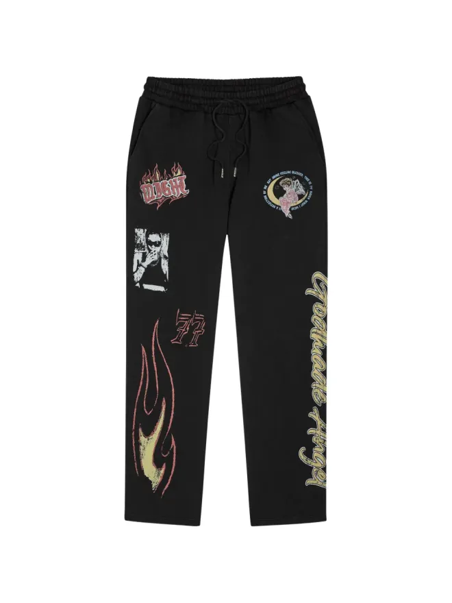 GODMADE GODMADE Angel グラフィックプリント トラックパンツ ブラックの商品画像