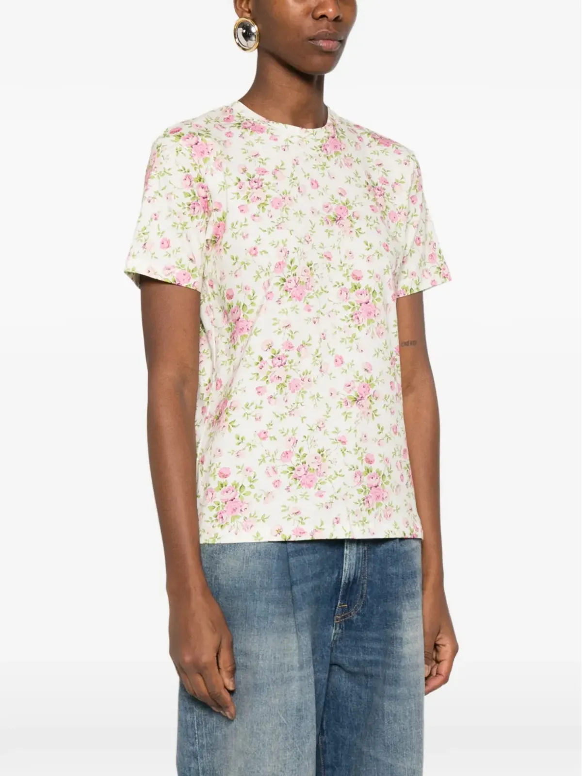 Ottod'Ame 花柄Tシャツ - White - 画像3