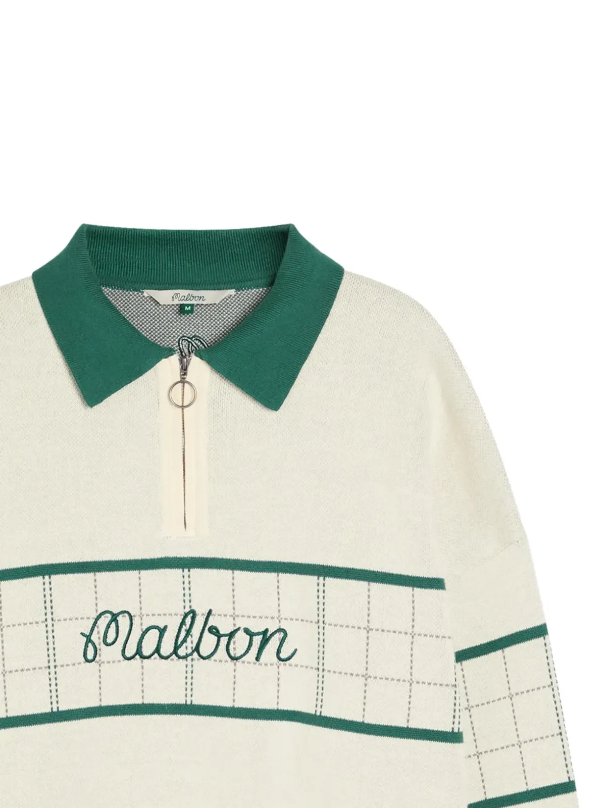 Malbon Golf ロゴ刺繍入りニットポロシャツ - 画像2