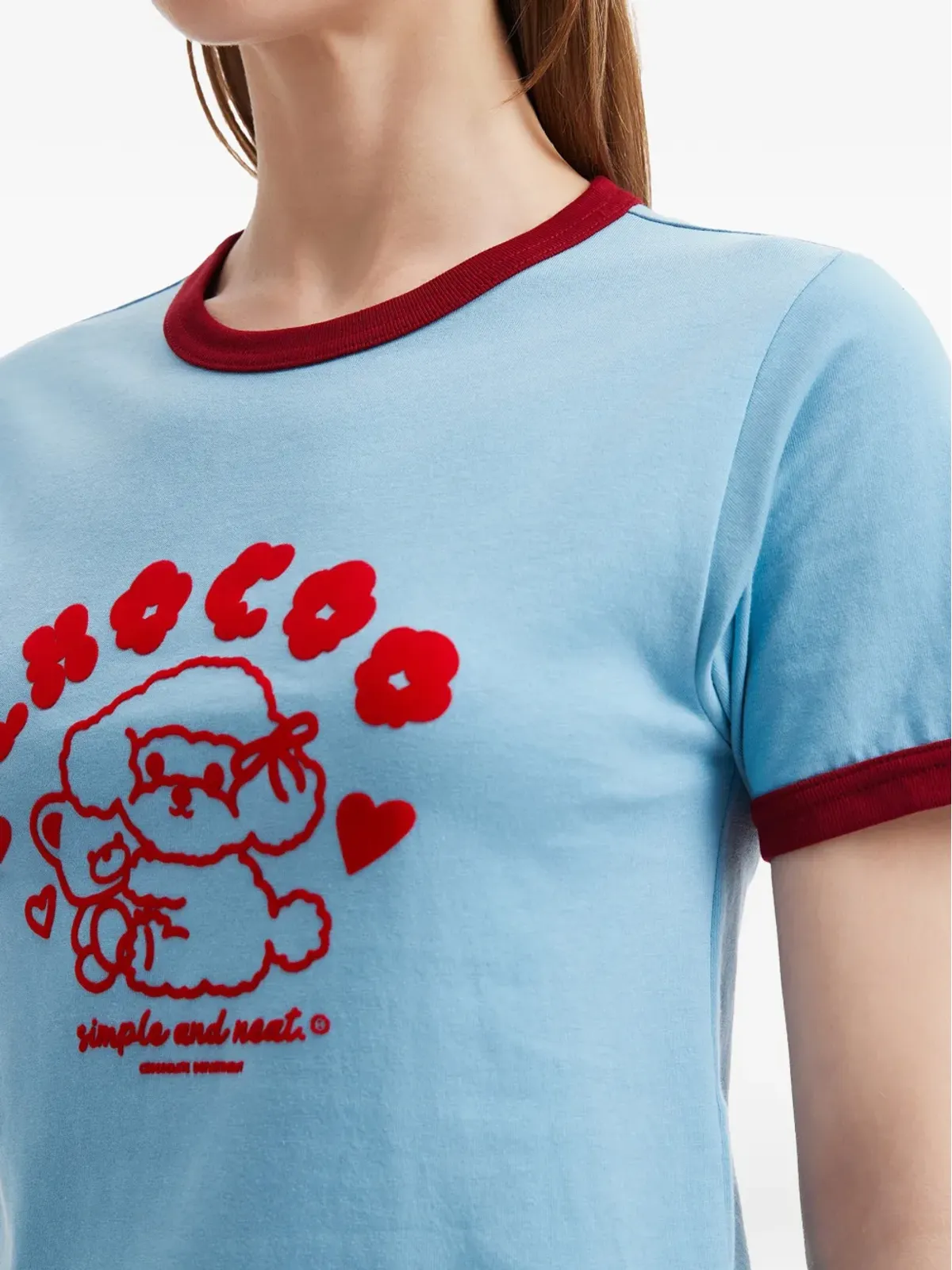 CHOCOOLATE グラフィックディテール コットン Tシャツ - 画像5