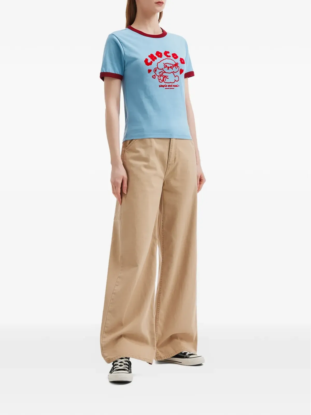 CHOCOOLATE グラフィックディテール コットン Tシャツ - 画像2