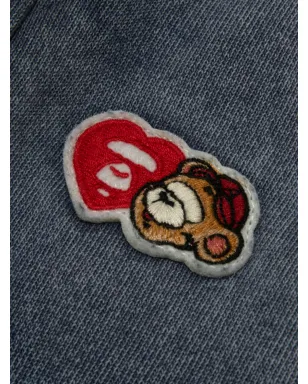 AAPE BY *A BATHING APE® ドローストリング・アップリケ トラウザーズ - Blue - サムネイル4