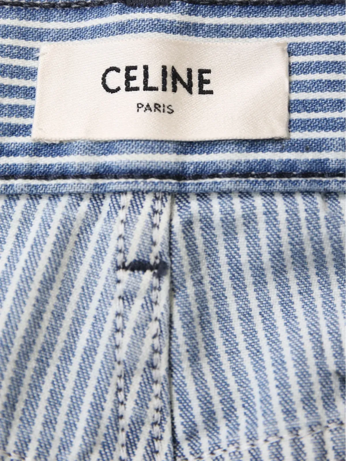 Celine Pre-Owned ストライプショーツ - 画像4