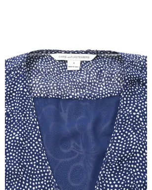 DVF Diane von Furstenberg Vanya フローラルプリント シルクドレス ブルー - サムネイル4