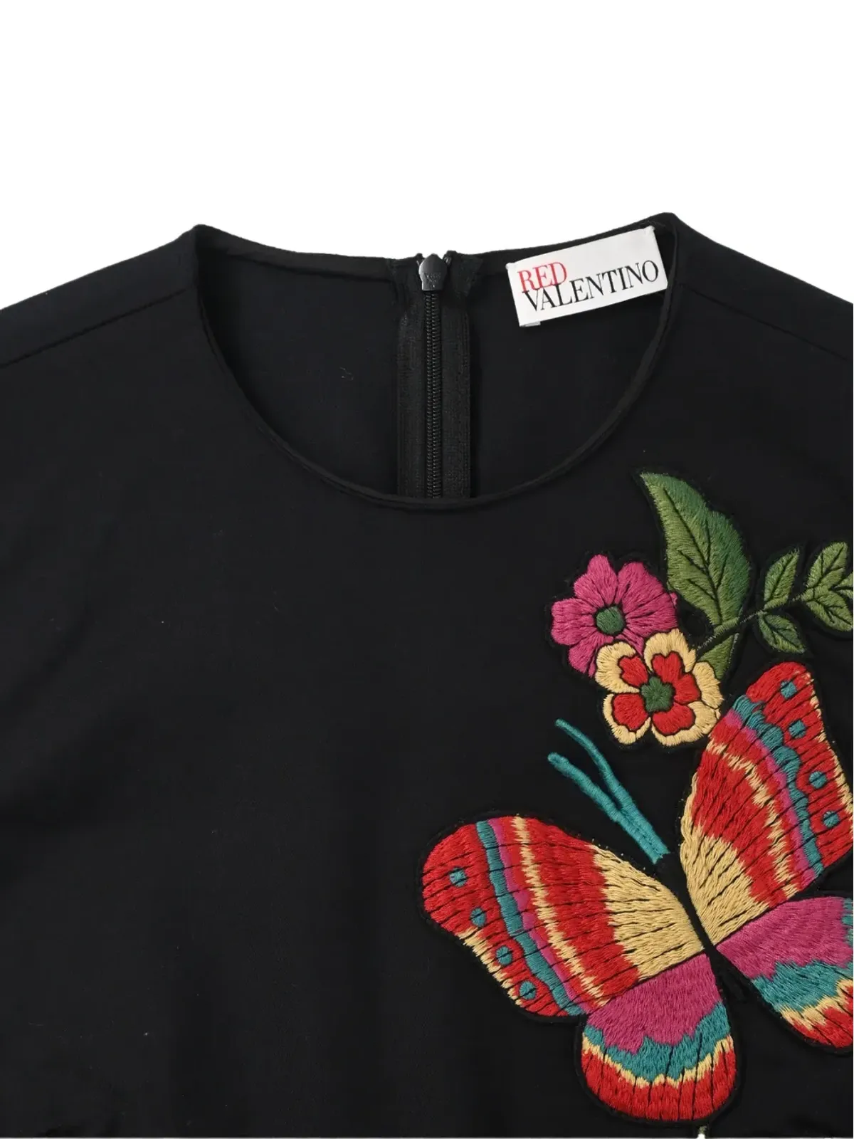 Red Valentino Vintage 蝶のアップリケ付きミニドレス - 画像5