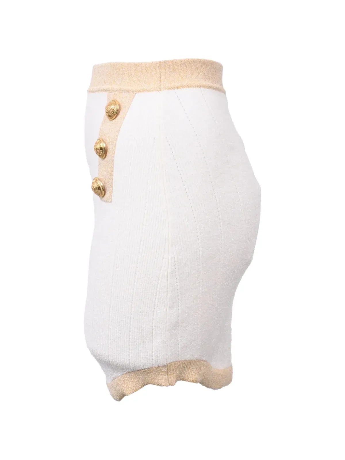 Balmain Pre-Owned ボタン編みミニスカート - 画像3
