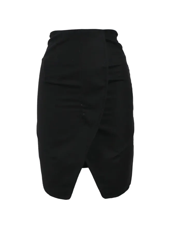 Saint Laurent Pre-Owned Saint Laurent Pre-Owned ラップミニペンシルスカート（ブラック）の商品画像