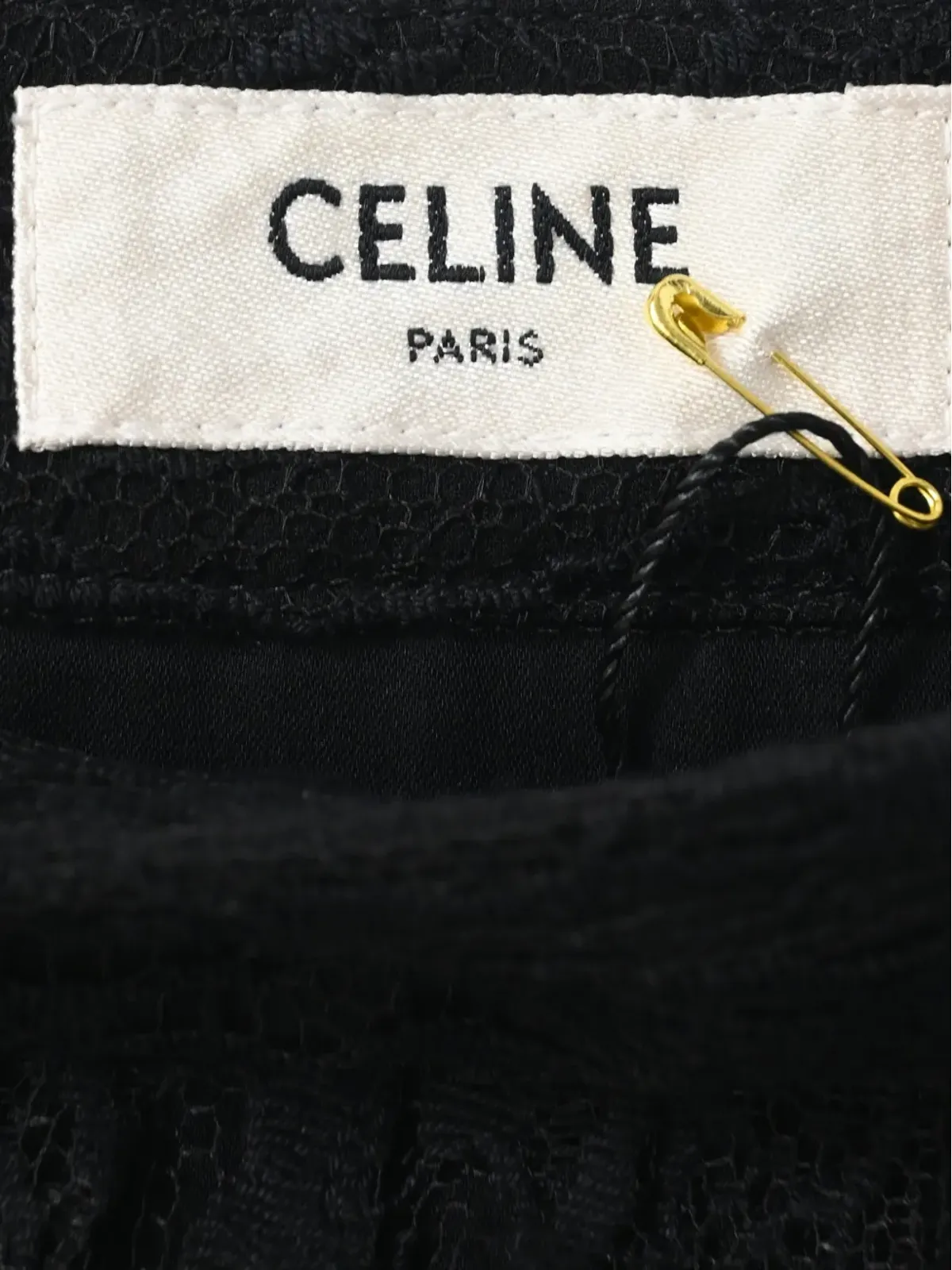 Celine Pre-Owned レースミディスカート - 画像4