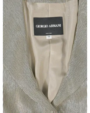 Giorgio Armani ビンテージ シアードストライプ シングルブレスト ブレザー - ベージュ - サムネイル3