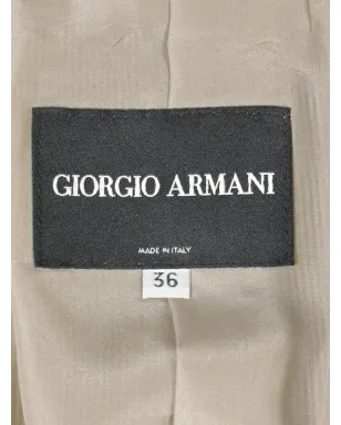 Giorgio Armani ビンテージ シアードストライプ シングルブレスト ブレザー - ベージュ - サムネイル4