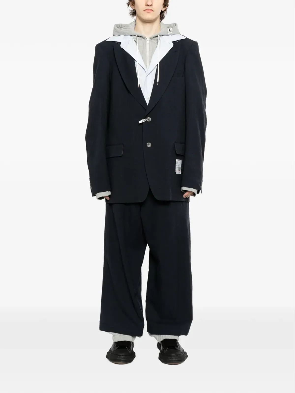Maison MIHARA YASUHIRO ウールレイヤードパンツ - 画像2