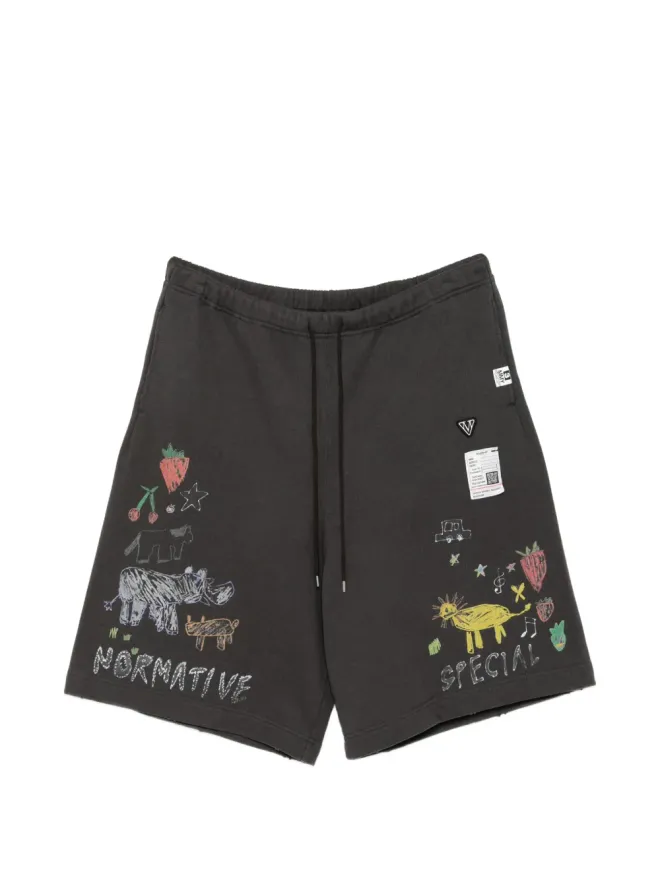 Maison MIHARA YASUHIRO Maison MIHARA YASUHIRO キッズ ドゥードルショーツ - Greyの商品画像