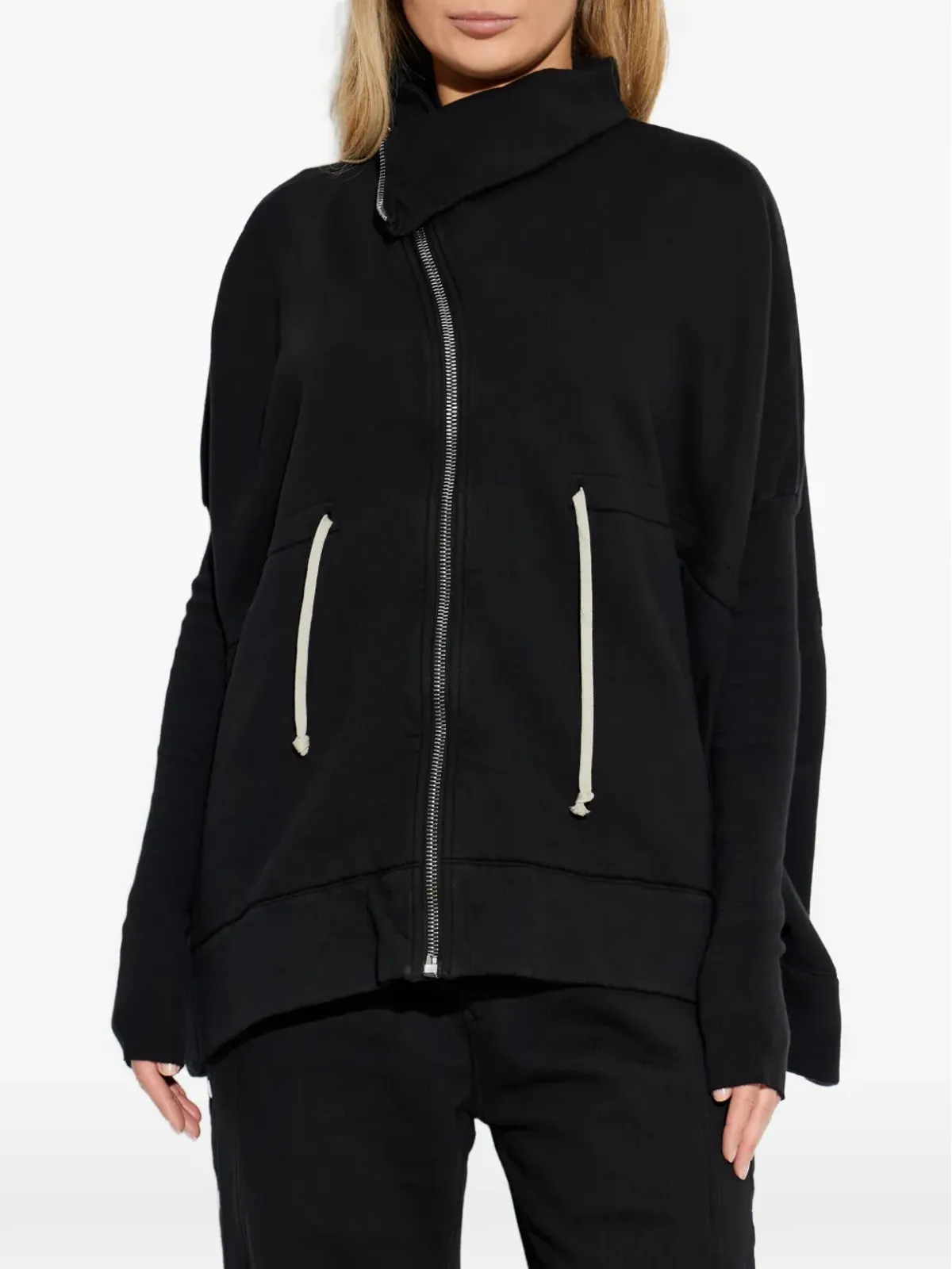 Rick Owens DRKSHDW ジップアップ ファネルネック セーター - 画像3
