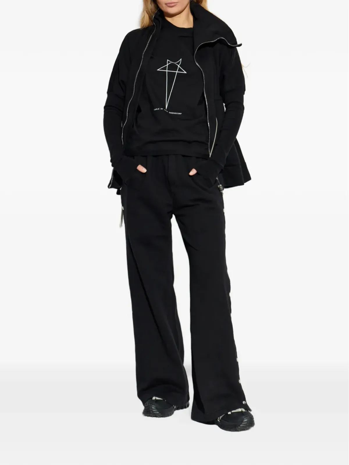 Rick Owens DRKSHDW 星柄グラフィックTシャツ - ブラック - 画像2
