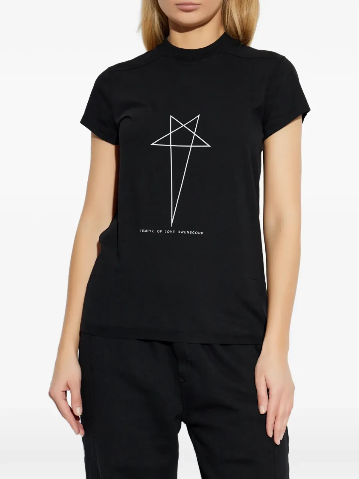 Rick Owens DRKSHDW 星柄グラフィックTシャツ - ブラック - 画像3