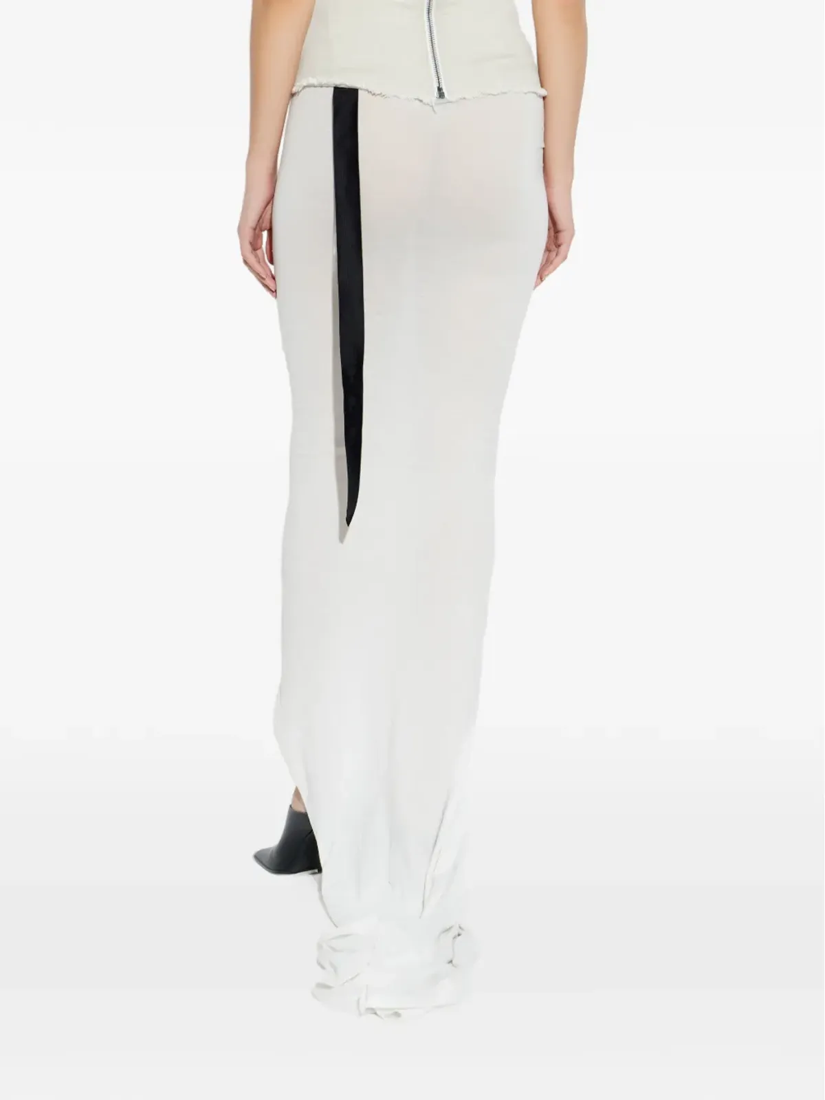 Rick Owens DRKSHDW ドローストリングスリットスカート - 画像4