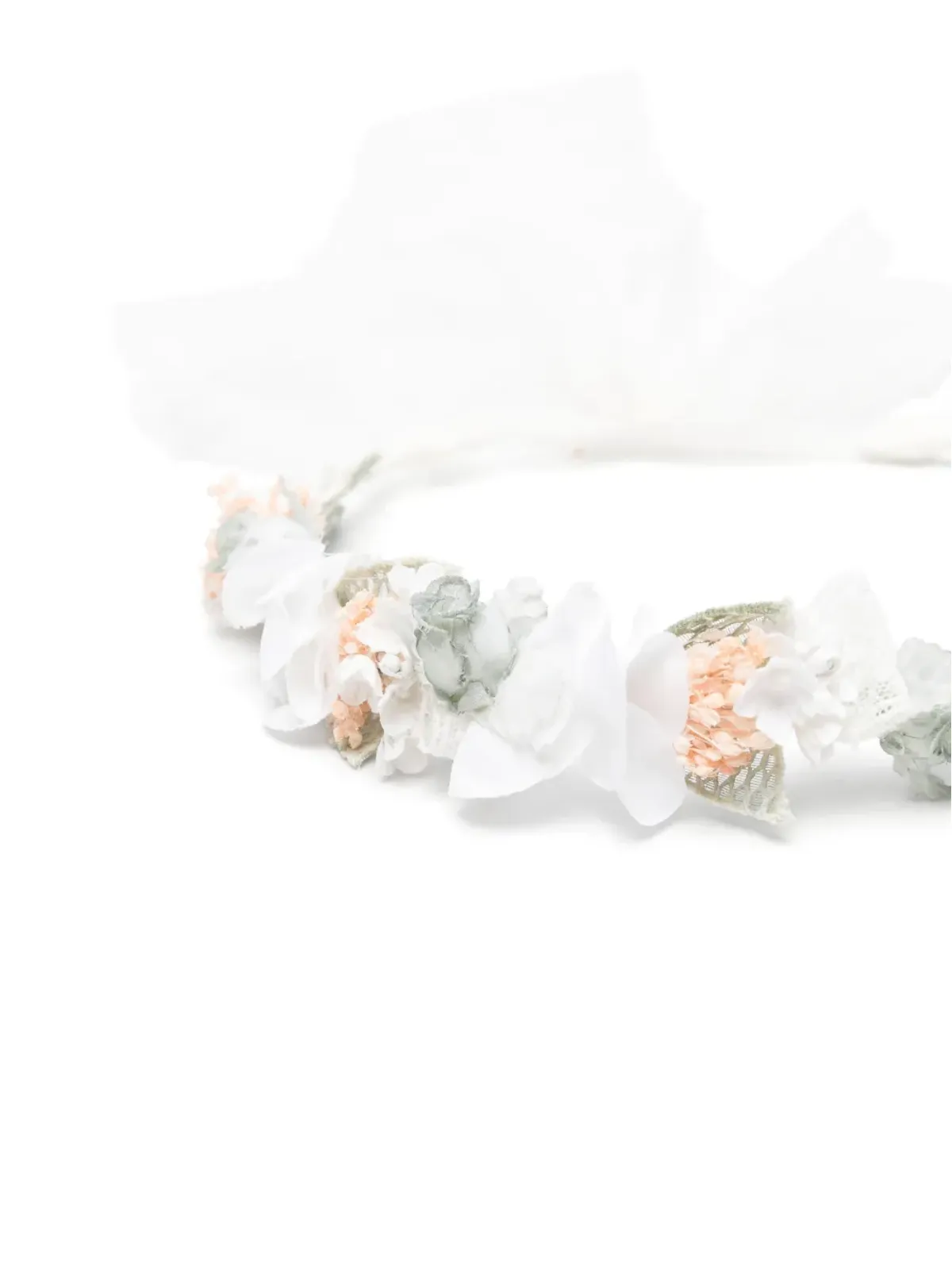 AMAYA floral veil hair accessory - White - 画像2