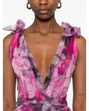 MIAU by Clara Rotescu Kino bow floral dress - サムネイル5