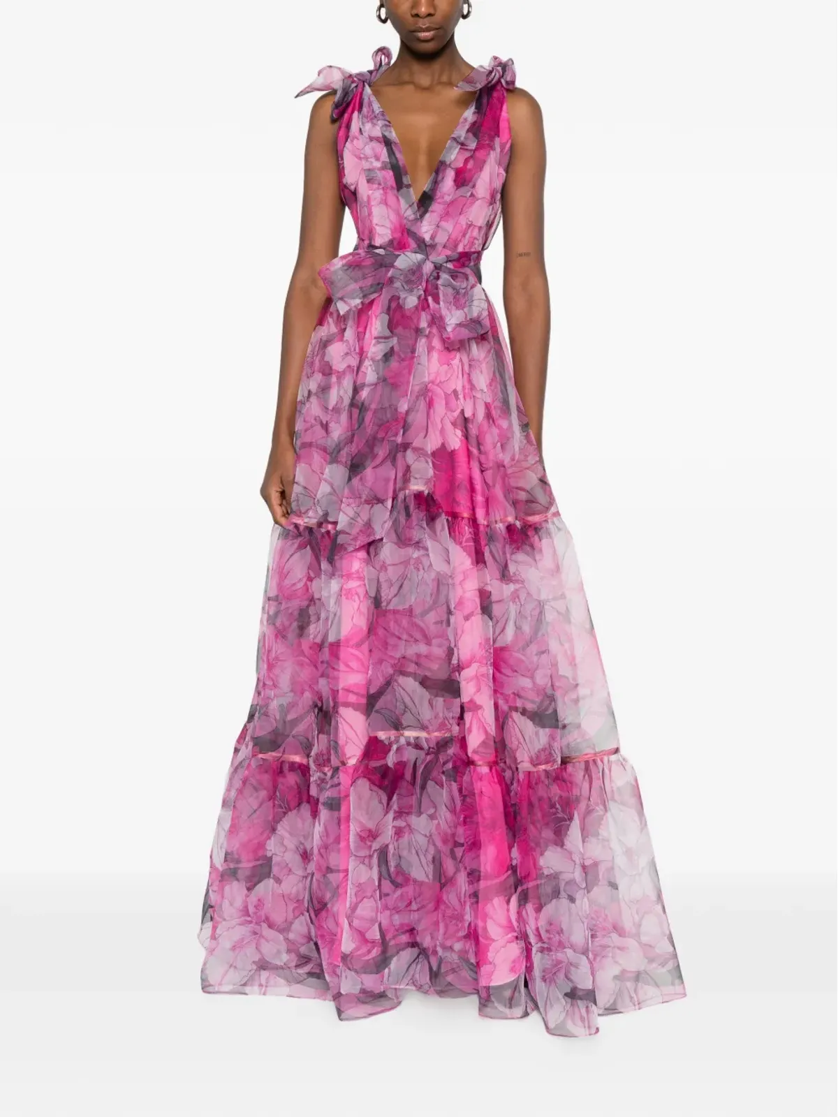 MIAU by Clara Rotescu Kino bow floral dress - 画像2