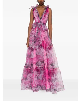 MIAU by Clara Rotescu Kino bow floral dress - サムネイル2
