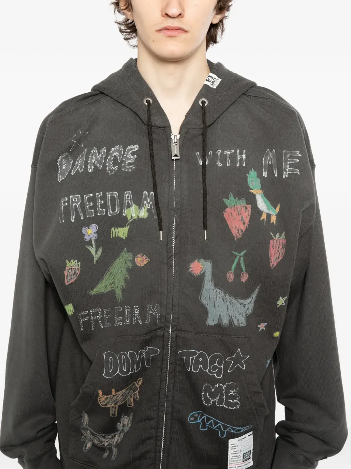 Maison MIHARA YASUHIRO キッズ ドゥードルプリント フーディ - 画像5