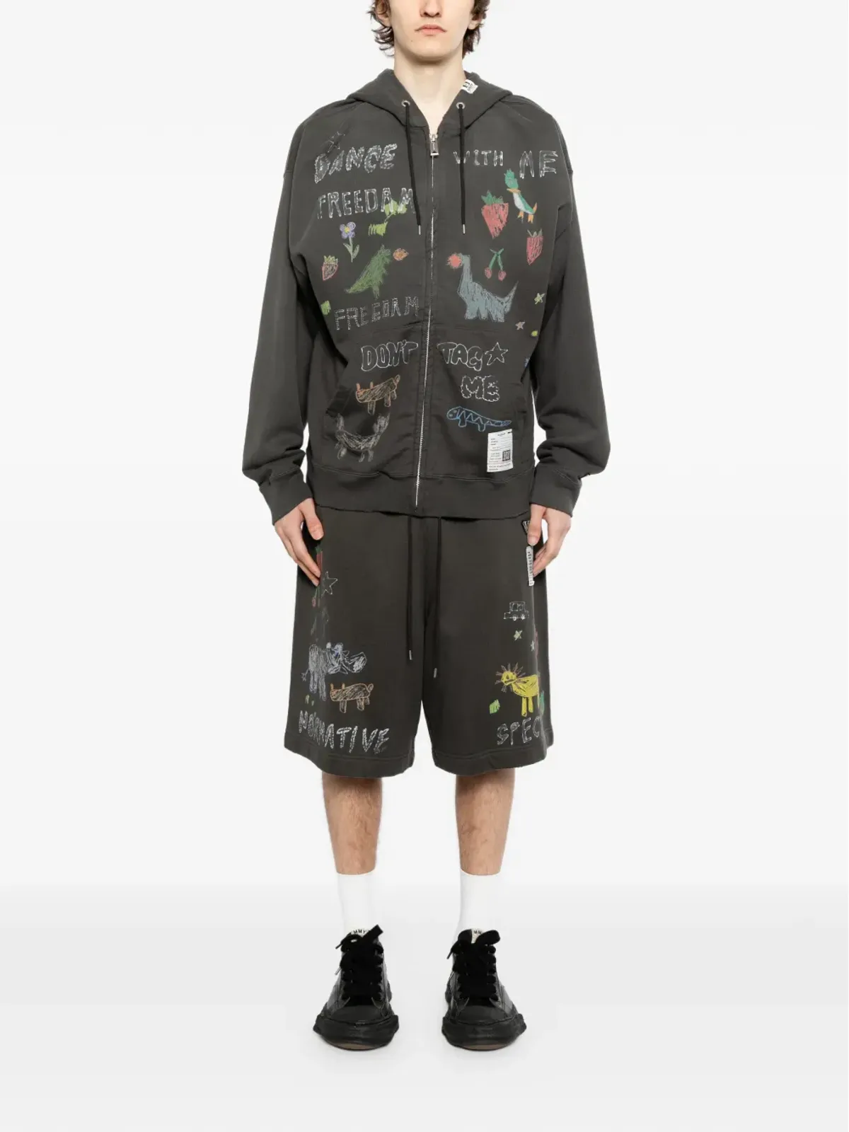 Maison MIHARA YASUHIRO キッズ ドゥードルプリント フーディ - 画像2