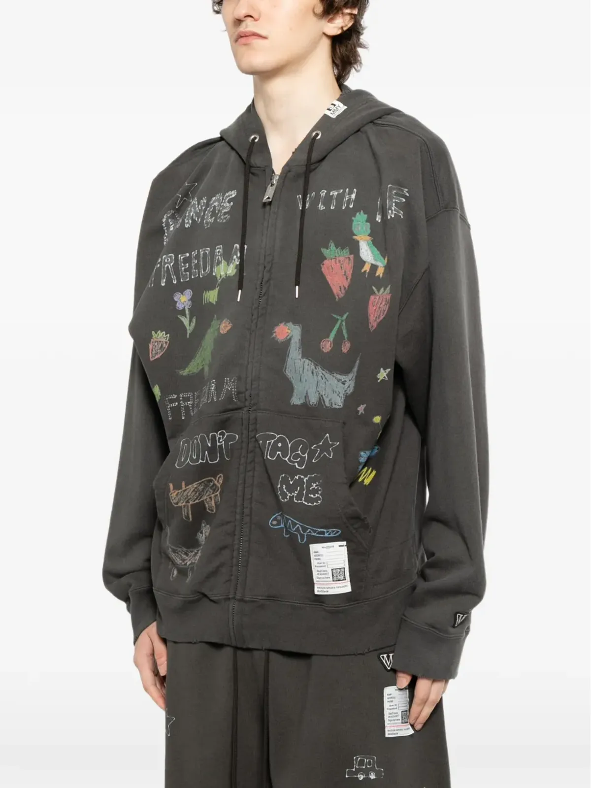 Maison MIHARA YASUHIRO キッズ ドゥードルプリント フーディ - 画像3