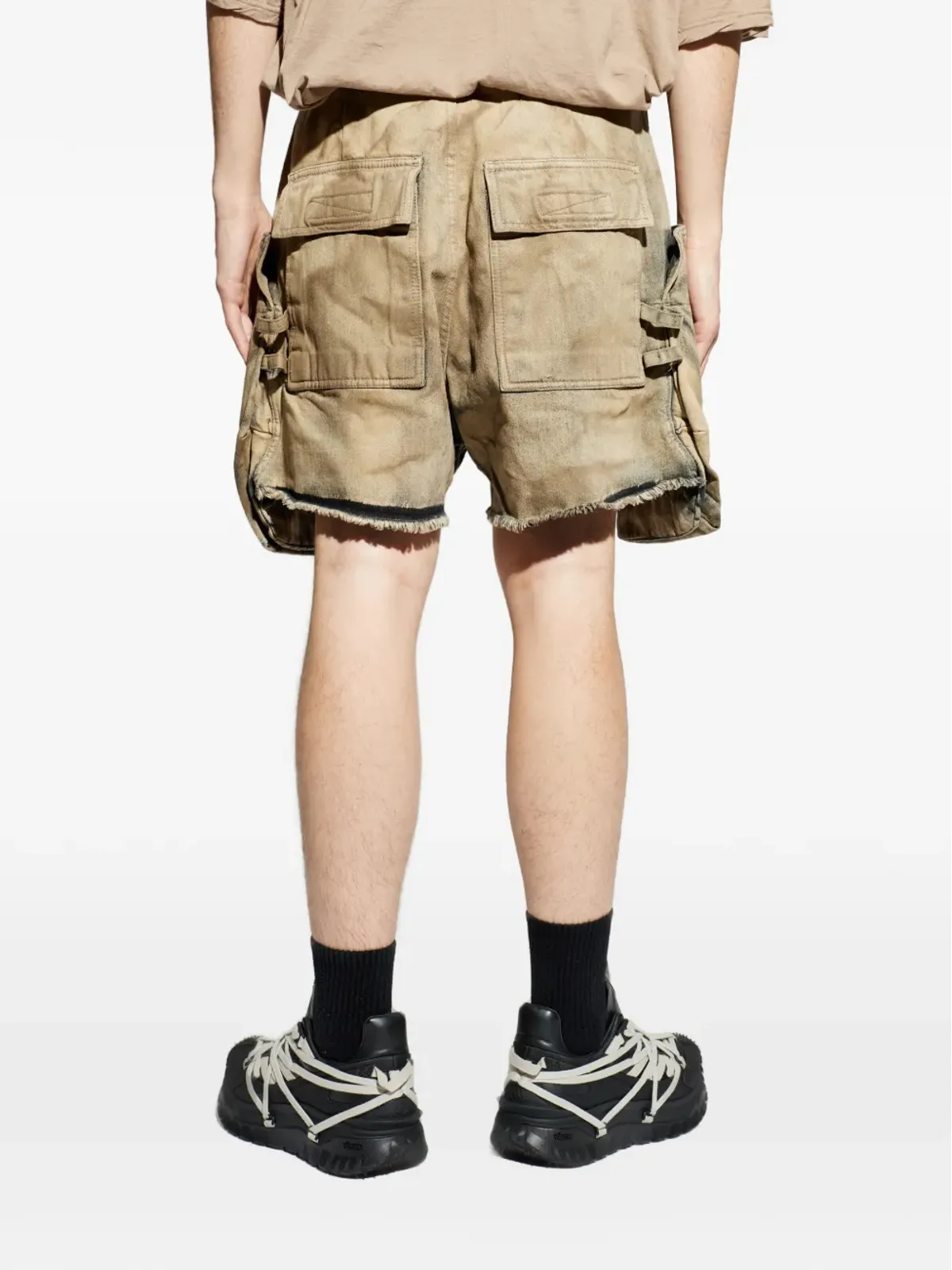 Rick Owens DRKSHDW フレイドポケットショーツ - 画像4