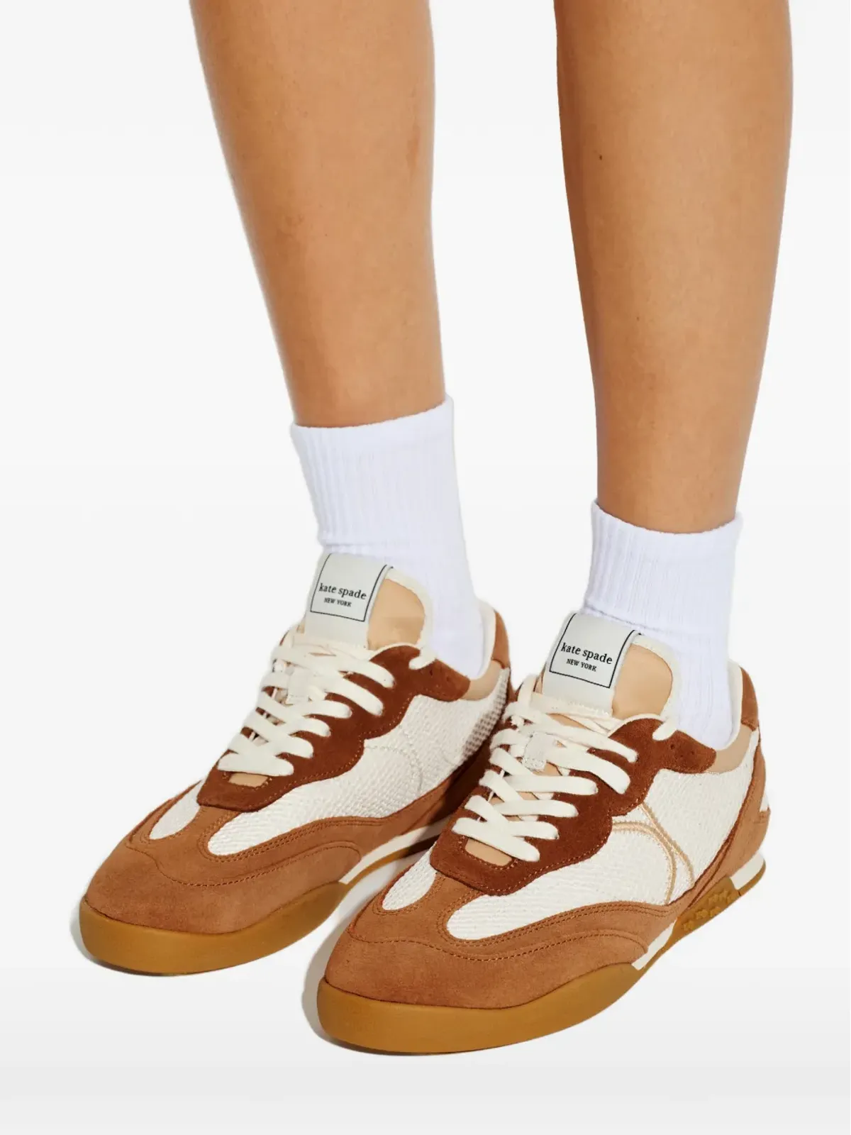 Kate Spade Drift panelled lace-up sneakers - Brown - 画像5