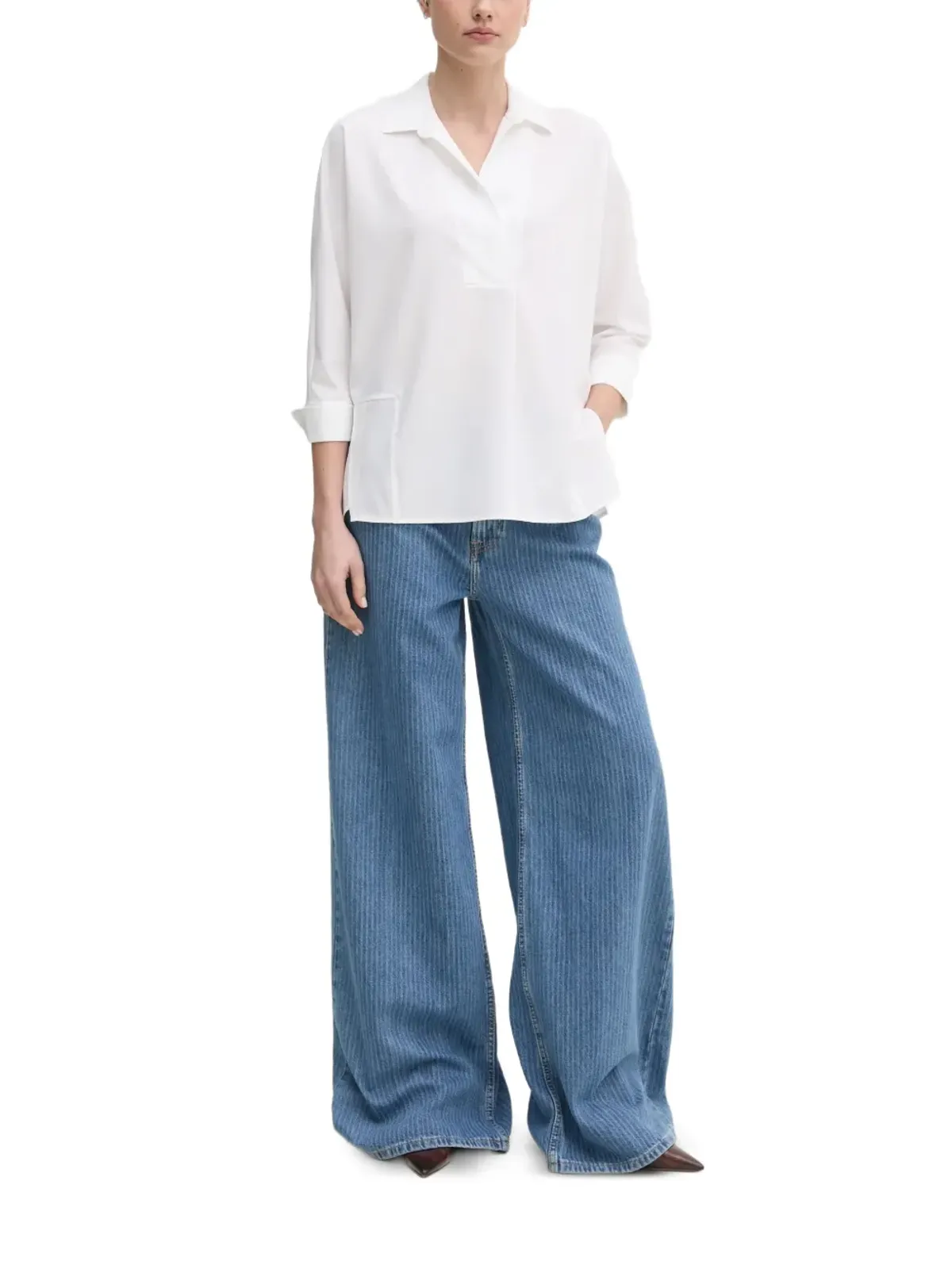Joseph Ribkoff V-neck blouse - White - 画像2