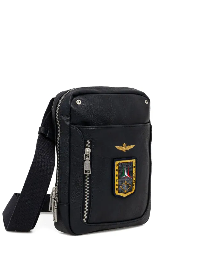 Aeronautica Militare Aeronautica Militare アップリケディテール付きジップ開閉メッセンジャーバッグ - Blueの商品画像
