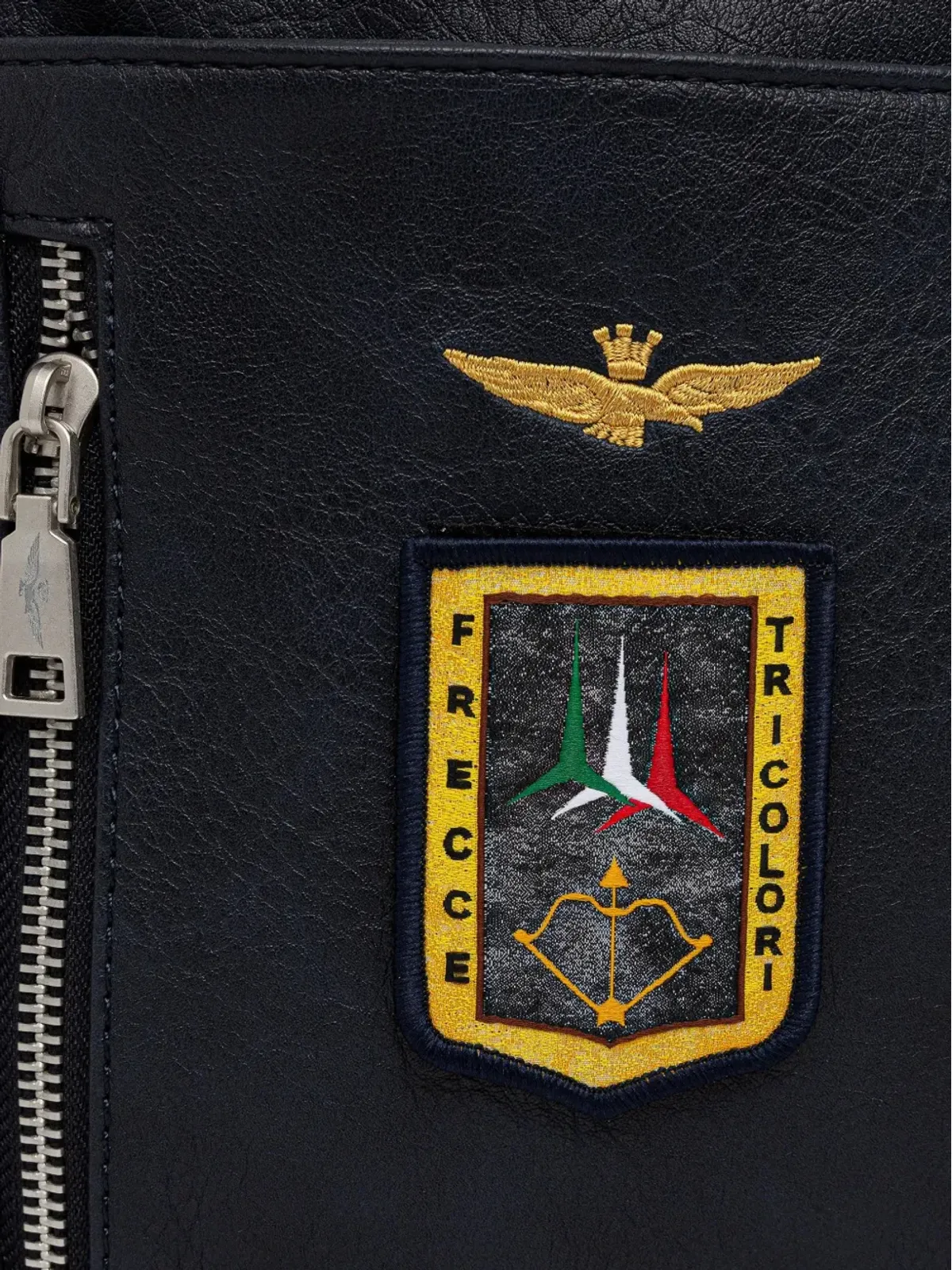 Aeronautica Militare アップリケディテール付きジップ開閉メッセンジャーバッグ - Blue - 画像5