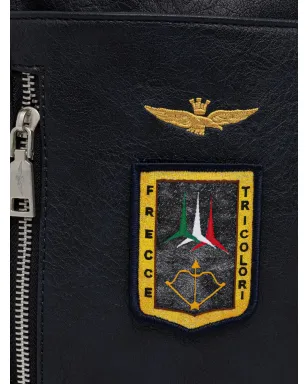 Aeronautica Militare アップリケディテール付きジップ開閉メッセンジャーバッグ - Blue - サムネイル5