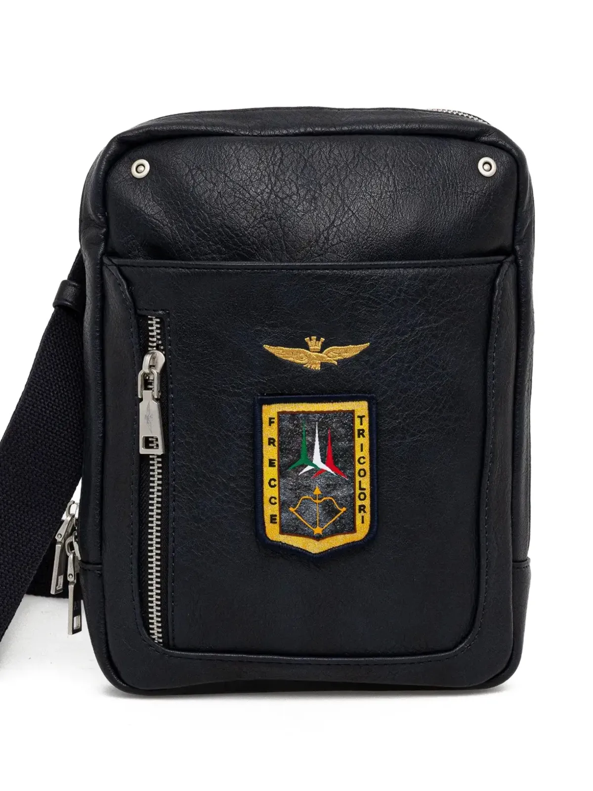 Aeronautica Militare アップリケディテール付きジップ開閉メッセンジャーバッグ - Blue - 画像2