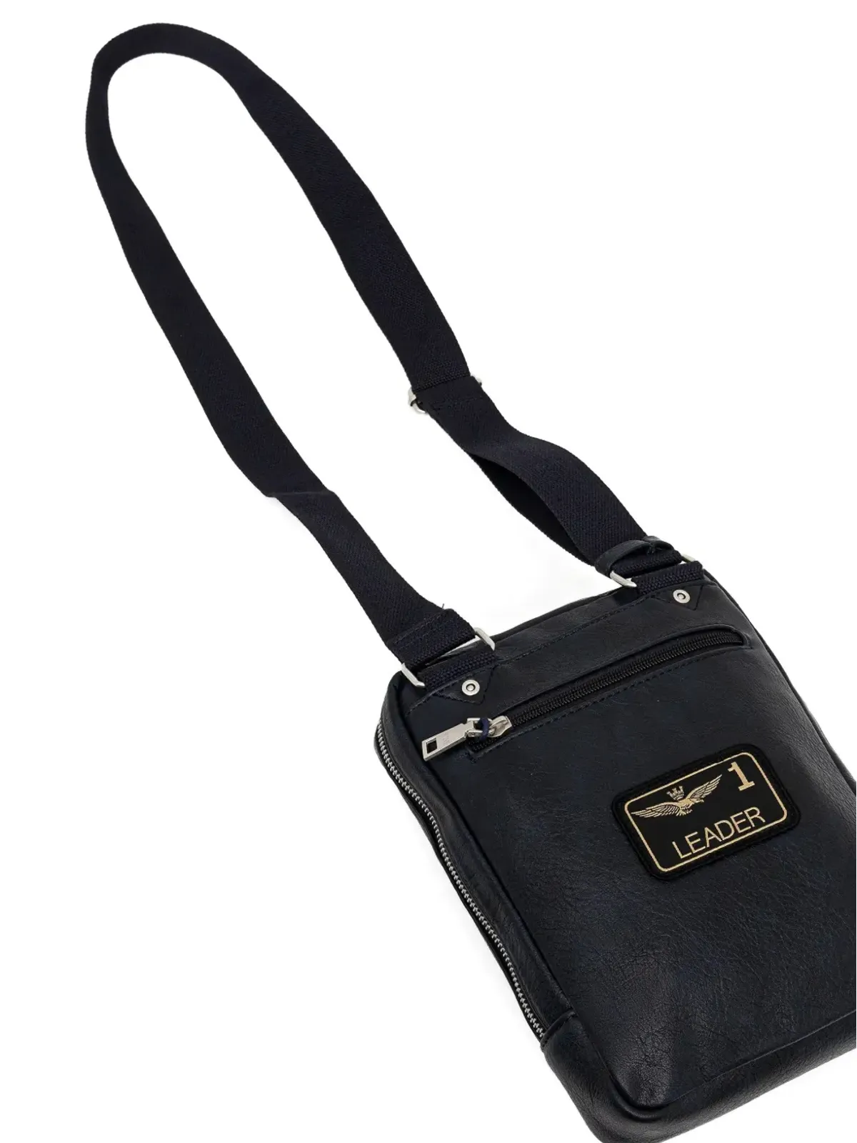Aeronautica Militare アップリケディテール付きジップ開閉メッセンジャーバッグ - Blue - 画像3
