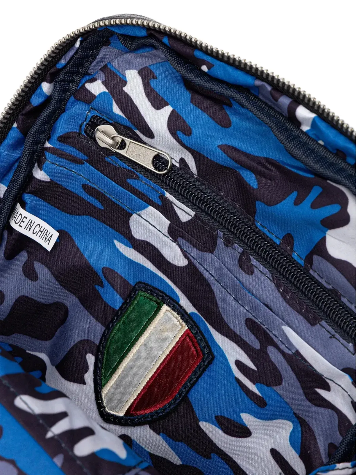Aeronautica Militare アップリケディテール付きジップ開閉メッセンジャーバッグ - Blue - 画像4