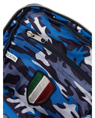 Aeronautica Militare アップリケディテール付きジップ開閉メッセンジャーバッグ - Blue - サムネイル4