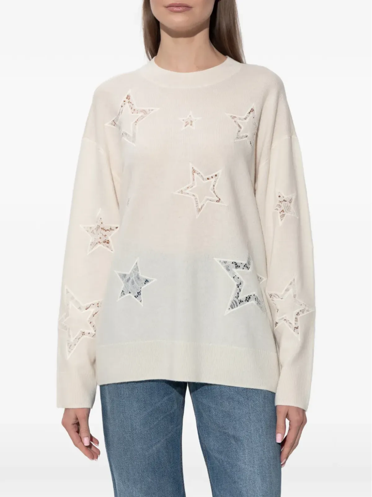 LoveShackFancy 星モチーフのレースセーター - 画像3