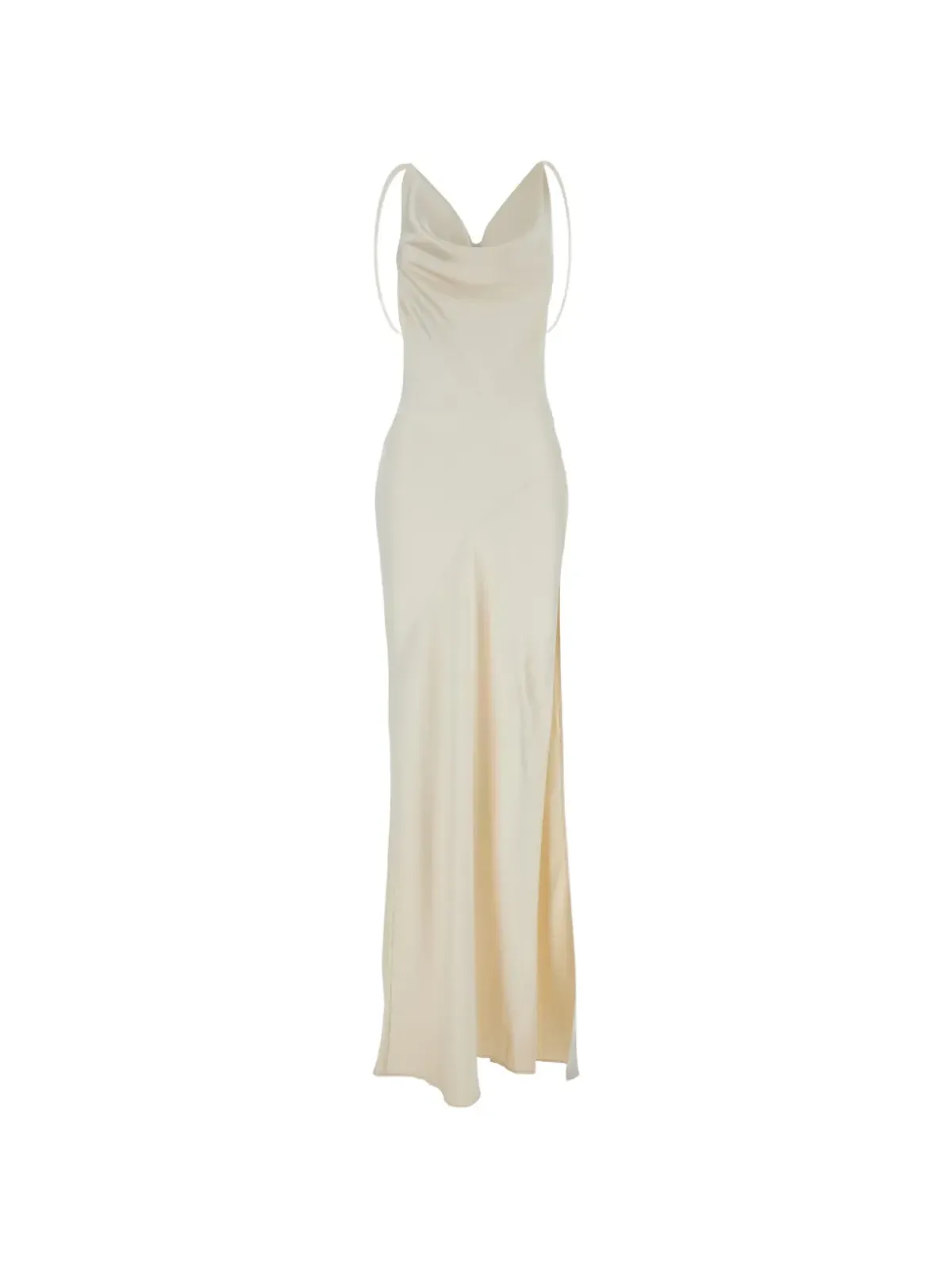 THE ANDAMANE cowl-neck slip dress - Neutrals - 画像1