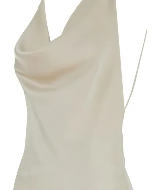 THE ANDAMANE cowl-neck slip dress - Neutrals - サムネイル3