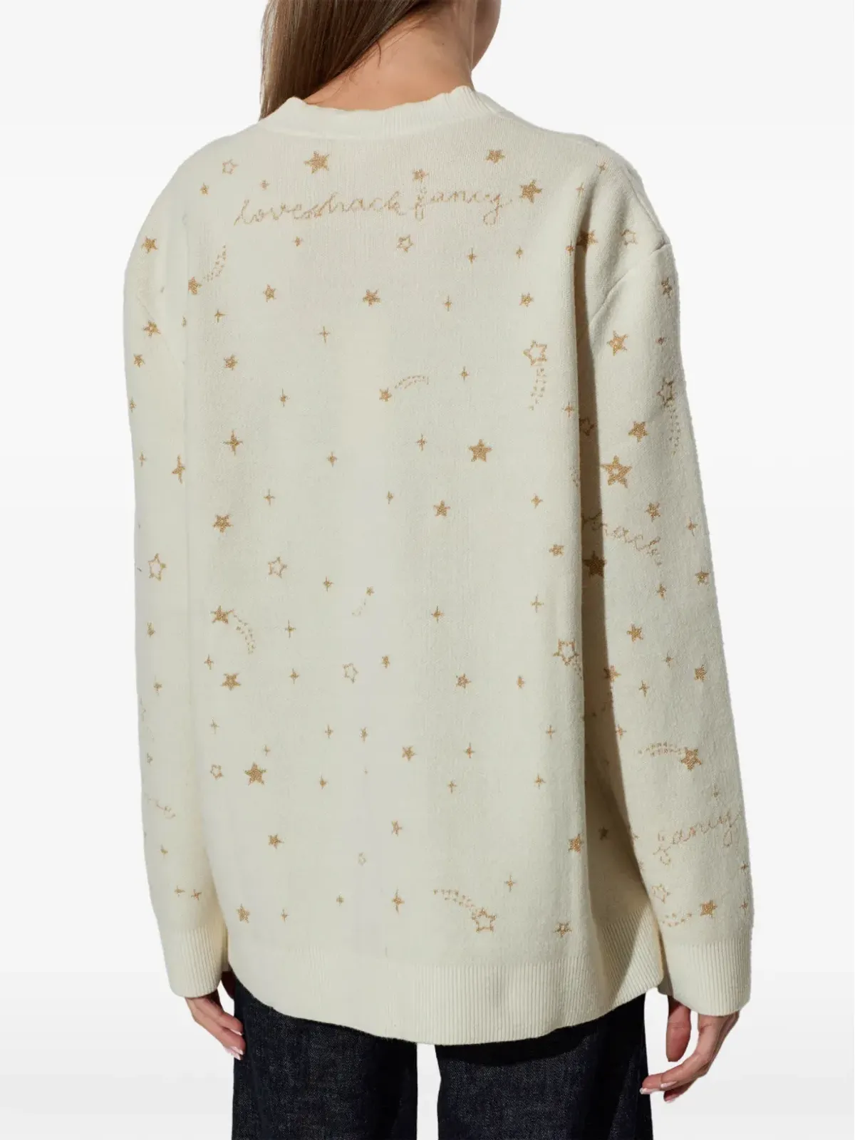 LoveShackFancy 星モチーフのパッチポケット付きカーディガン - 画像4