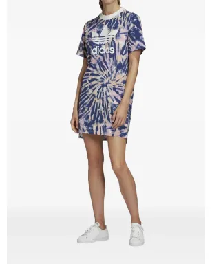 adidas tie-dye T-shirt mini dress - Blue - サムネイル1
