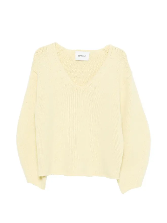 Soft Goat Soft Goat パフスリーブVネックセーターの商品画像