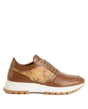 ALVIERO MARTINI 1° CLASSE マッププリント レースアップスニーカー - サムネイル1