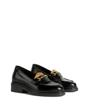 ALVIERO MARTINI 1° CLASSE エナメルホースビット ローファー - ブラック - サムネイル2