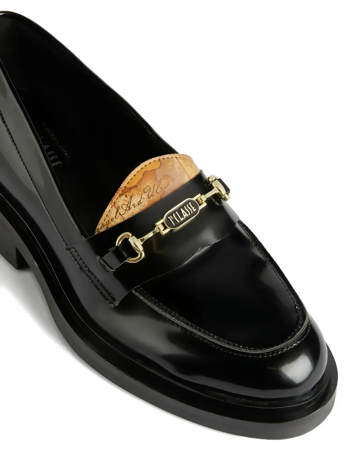 ALVIERO MARTINI 1° CLASSE エナメルホースビット ローファー - ブラック - 画像4