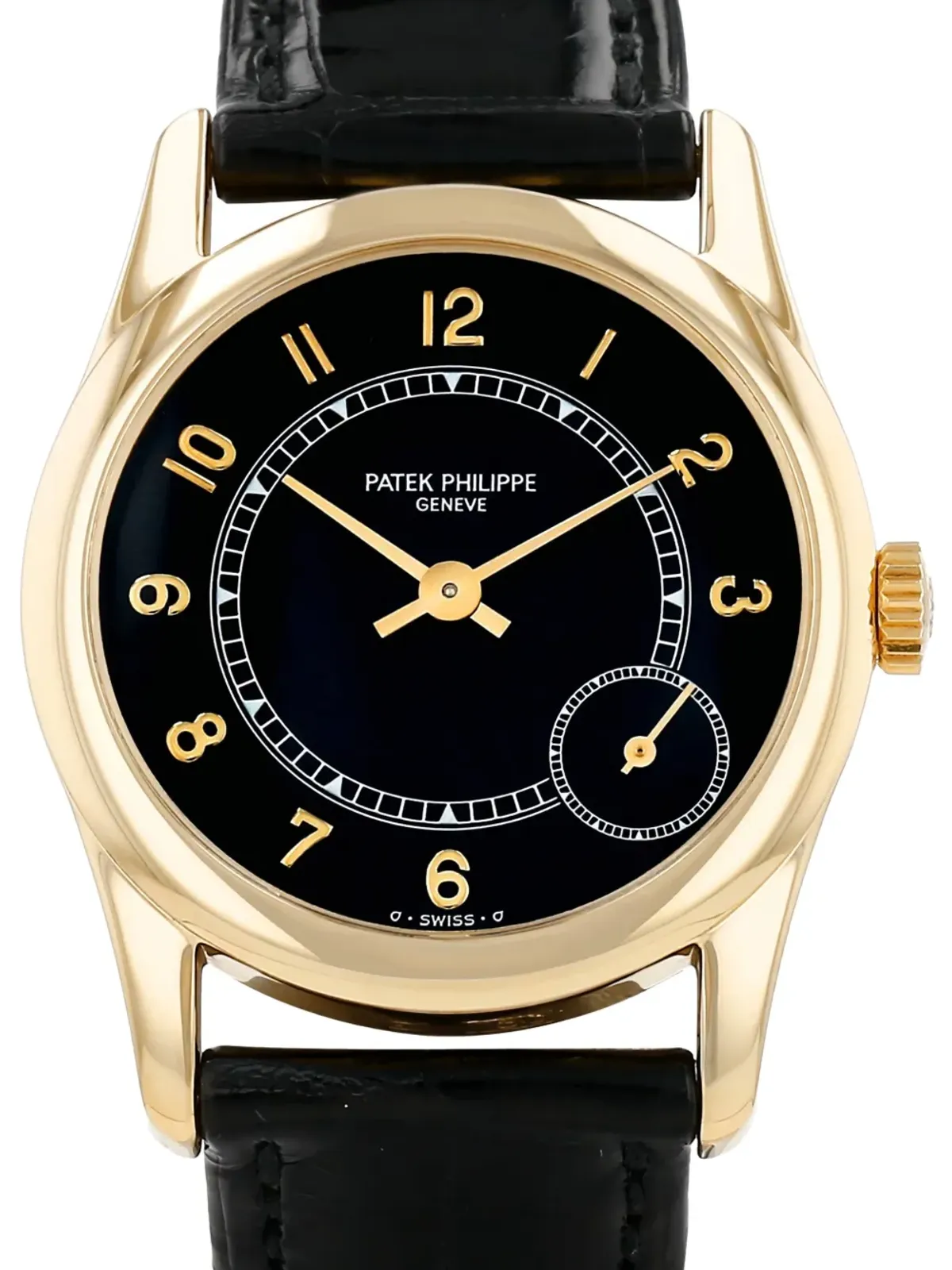 Patek Philippe Pre-Owned 1994s Calatrava アラビア数字ウォッチ ブラック - 画像2