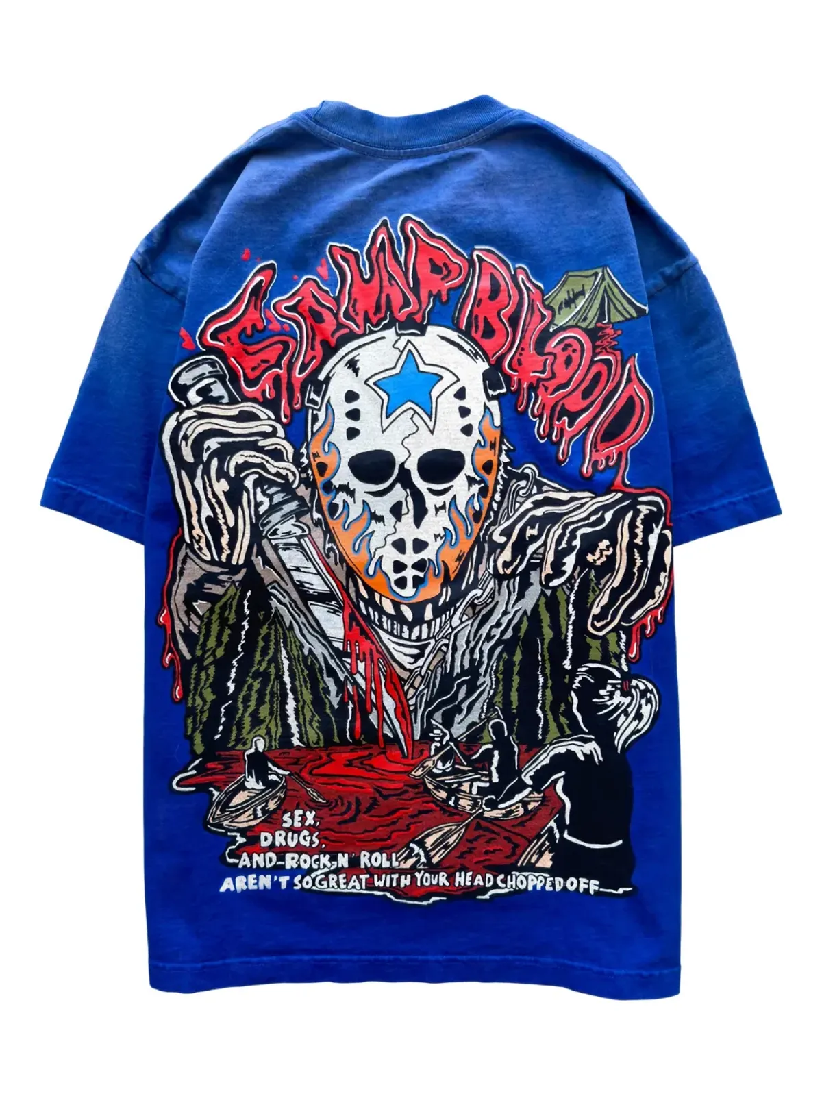 Warren Lotas フェードプリント キャンプブラッド Tシャツ - 画像2