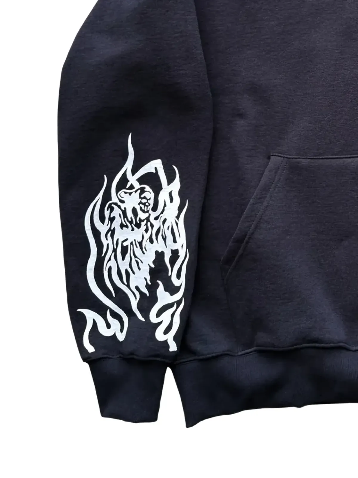 Warren Lotas ファストリーパー刺繍袖プリントフーディ - ブラック - 画像2